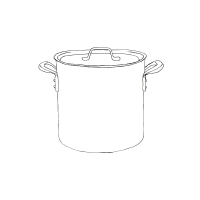 Stockpot 18cm silver×black