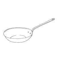 Fryingpan 21cm silver×black