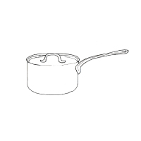 saucepan 15cm black×silver